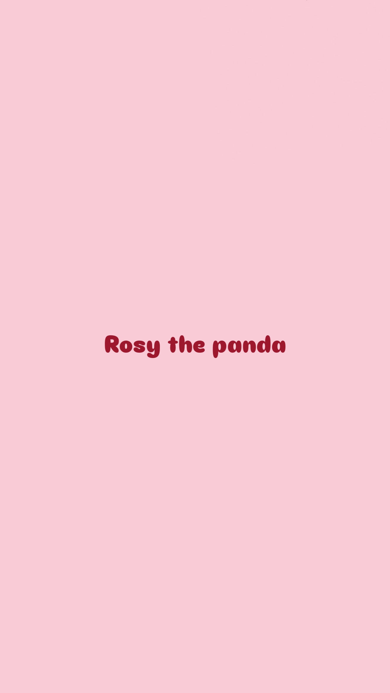 Rosy the panda