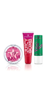 Essence lip care trio (lip scrub+lip balm+lipgloss)