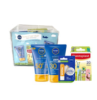 Nivea Family Day Out Essentials (Sun protect&Moisture to go spf30 + spf50 + lip balm + animal plasters )