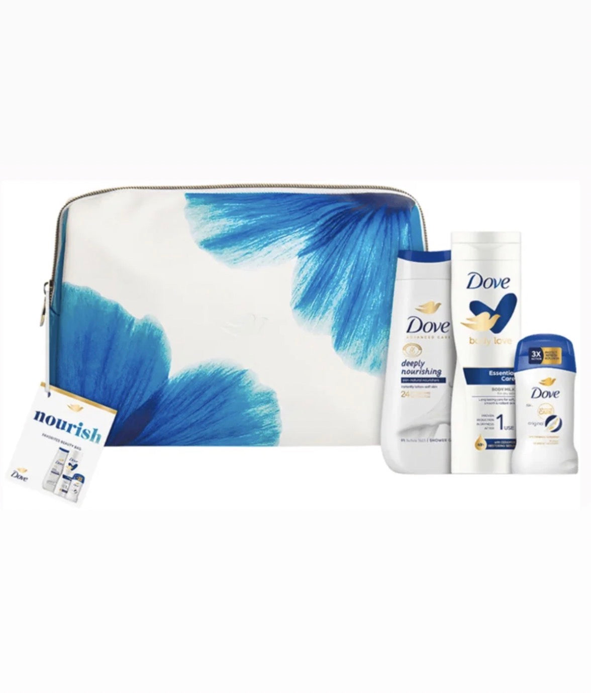 Dove nourish favorites beauty bag